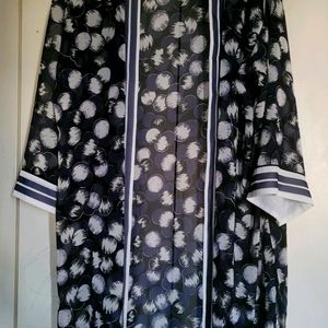 Sheer Kimono Alfani Navy Blue with White Size L/XL